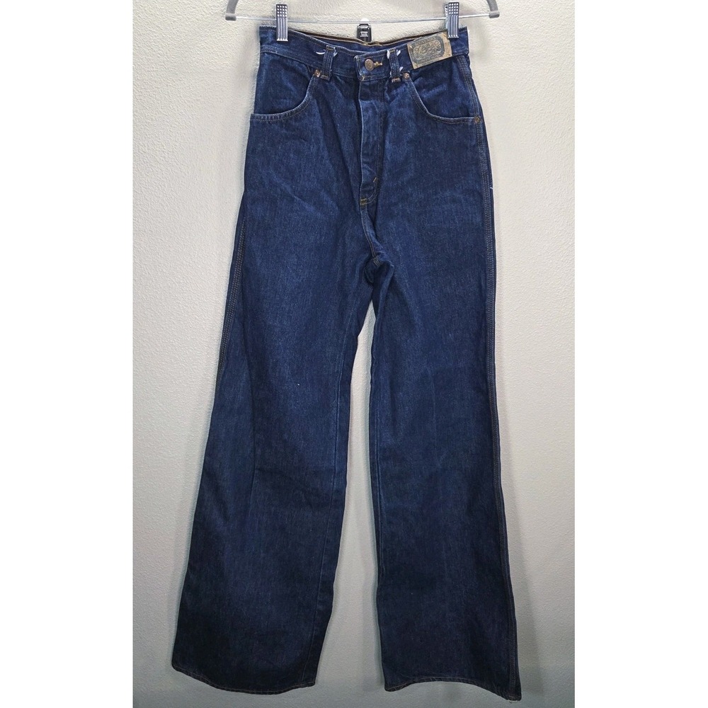 Vintage Pacific Blue Souvenirs Jeans High Rise Wide Leg Dark Wash Size 9